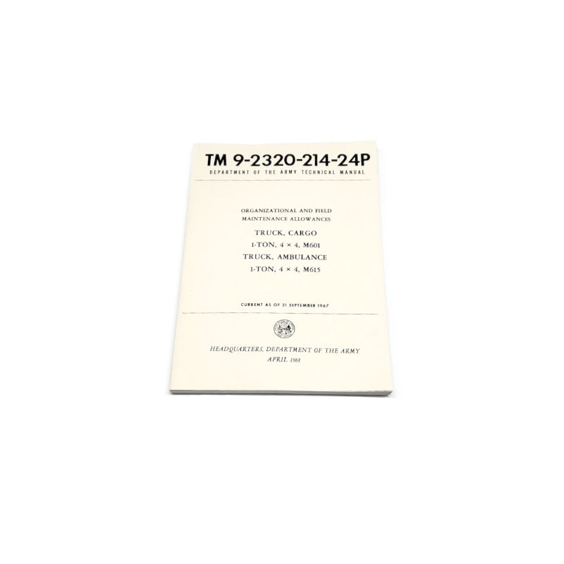 TM 9-2320-214-24P Organizational and Field Maintenance Allowances