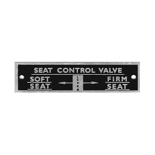 Data Plate #30 - Air Seat Control Valve
