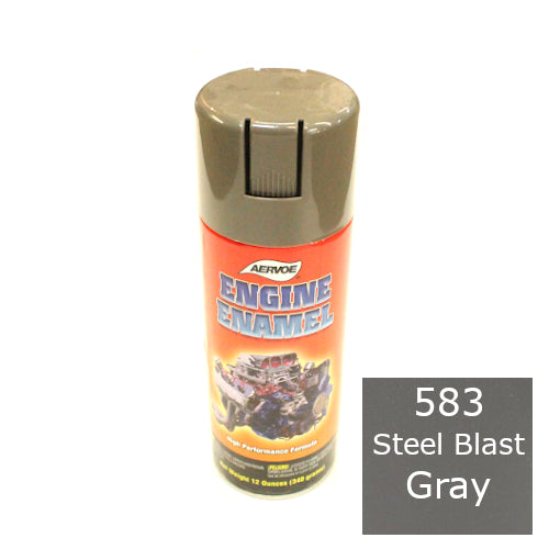 High Performance Engine Enamel 12 oz Spray Paint Can - Steel Blast Gray - #583