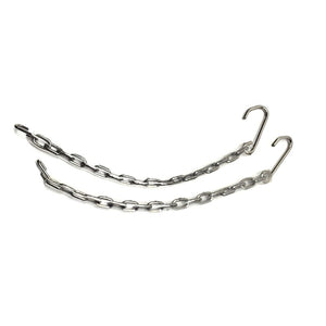 New 1951-71 Polished Stainless Steel Tailgate Chains Pair - Clear Covers  - CC1279731-SS
