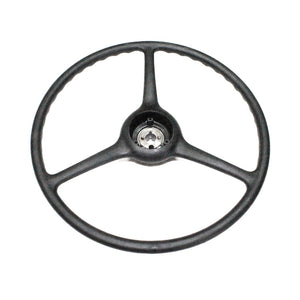 New 17” Black Plastic Steering Wheel •25/32” - 7/8” tapered spline - CC1194926-17