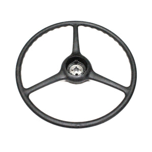New 1948-53 2WD 17” Black Plastic Steering Wheel - 11/16” - 3/4” tapered spline - CC1195035-17