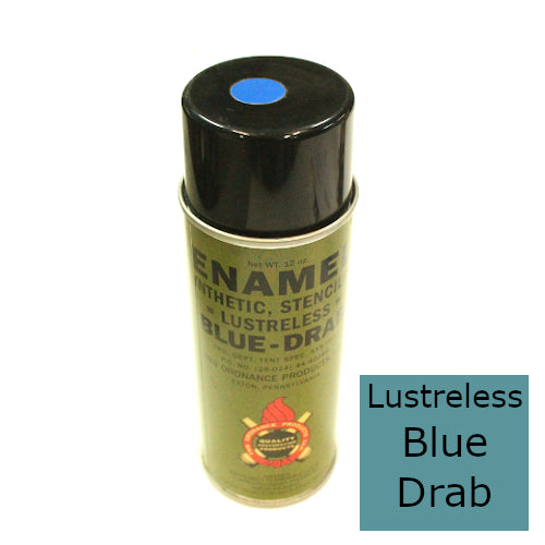 Lustreless Blue-Drab Enamel 12 oz Spray Paint Can - LBDE12