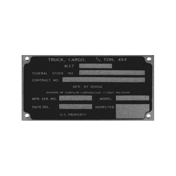 Data-Plate-60-M37B1-Main-Data-