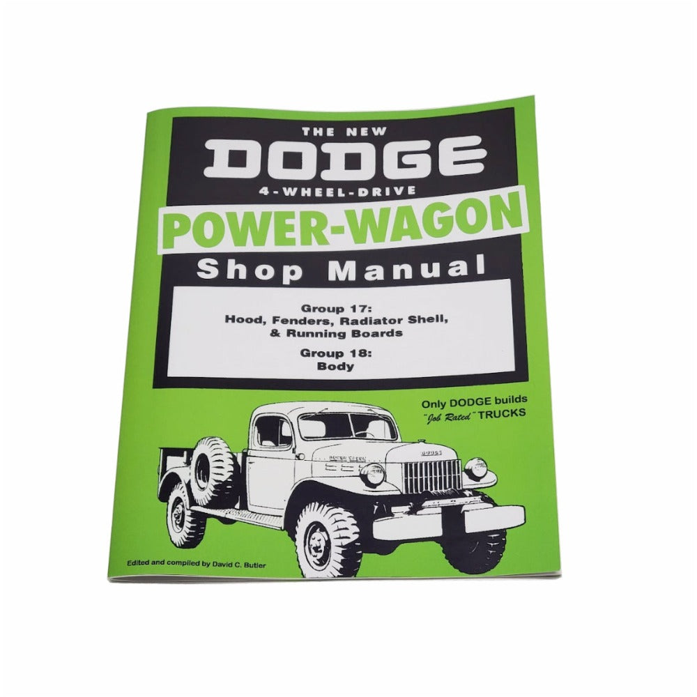 The New Dodge 4WheelDrive Power Wagon Shop Manual Group 17 & 18 NB