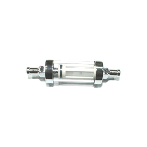 New Chrome & Clear Glass In-line Fuel Filter - NGF5608