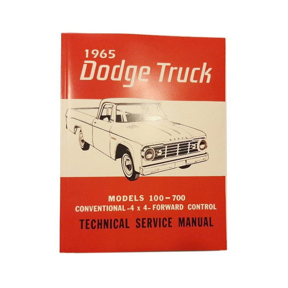 New 1965 Technical Service Manual - Models 100-700 Conventional, 4x4, Forward Control - RBK-507